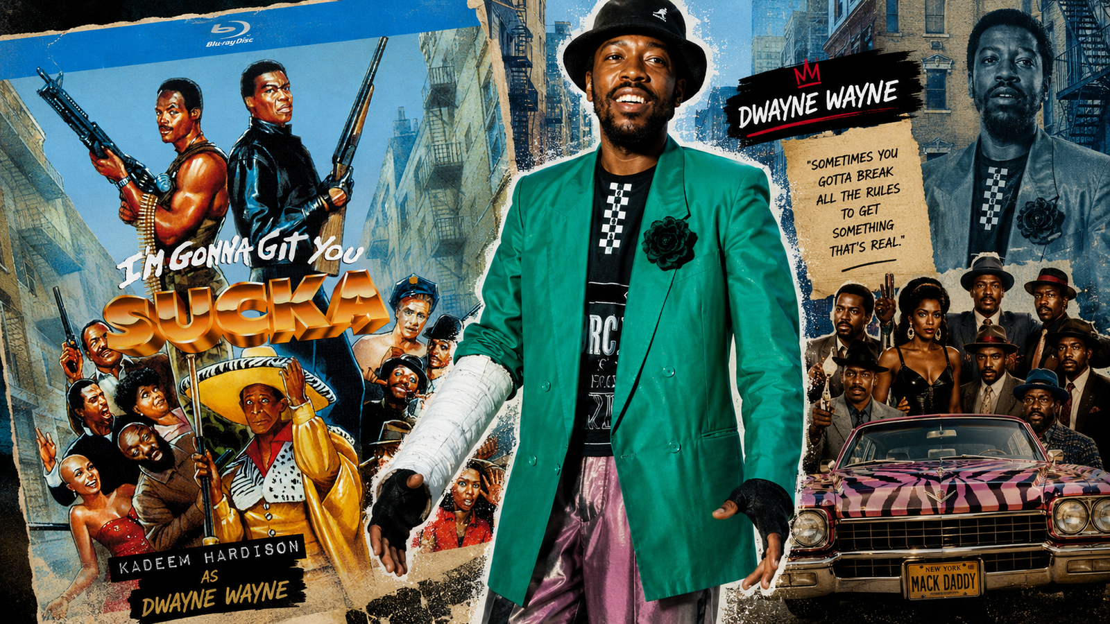 That time "Dwayne Wayne" STYLISHLY played a nitwit henchman in 🎥 : "I'm Gonna Git You Sucka."  & His Pants Made Me Look "Within" 🌿